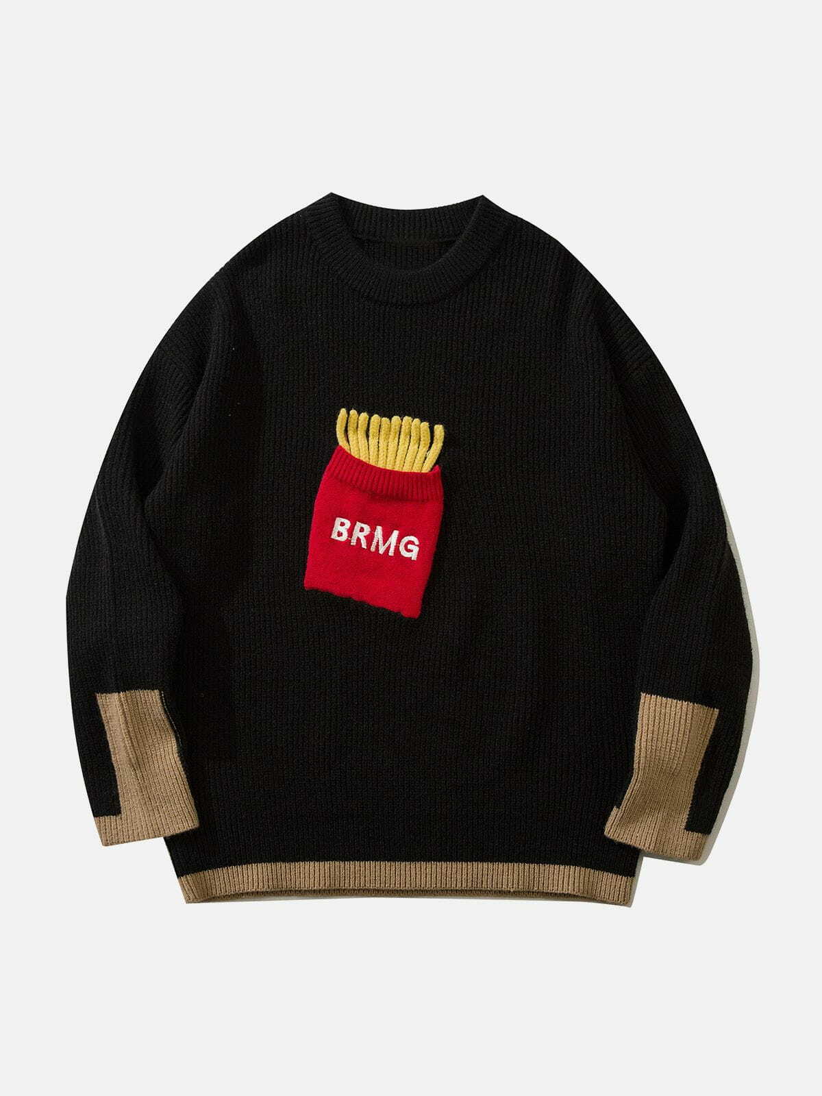 3d fries sweater quirky & vibrant streetwear 4227