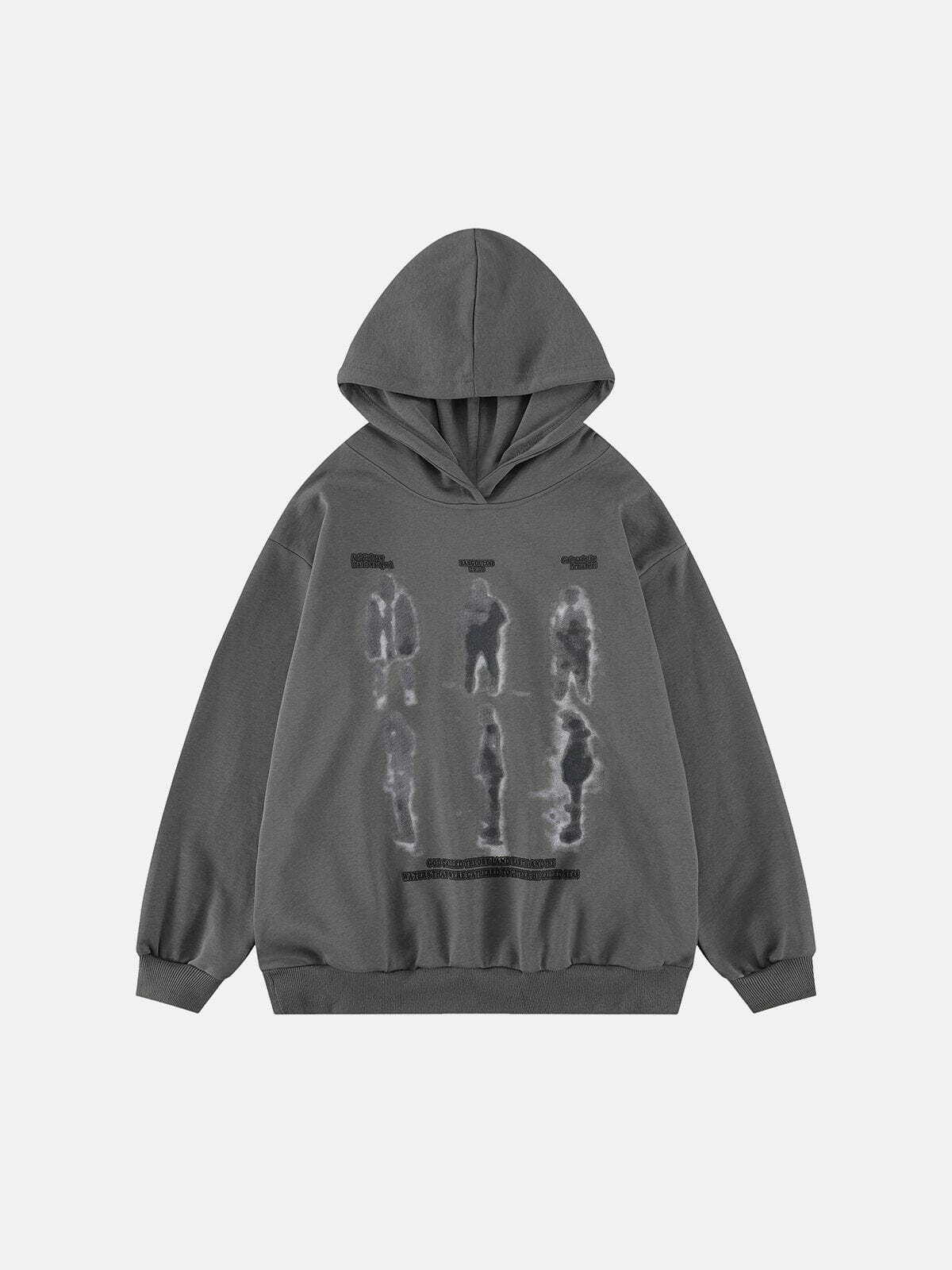 abstract print hoodie vintage & edgy streetwear essential 3548