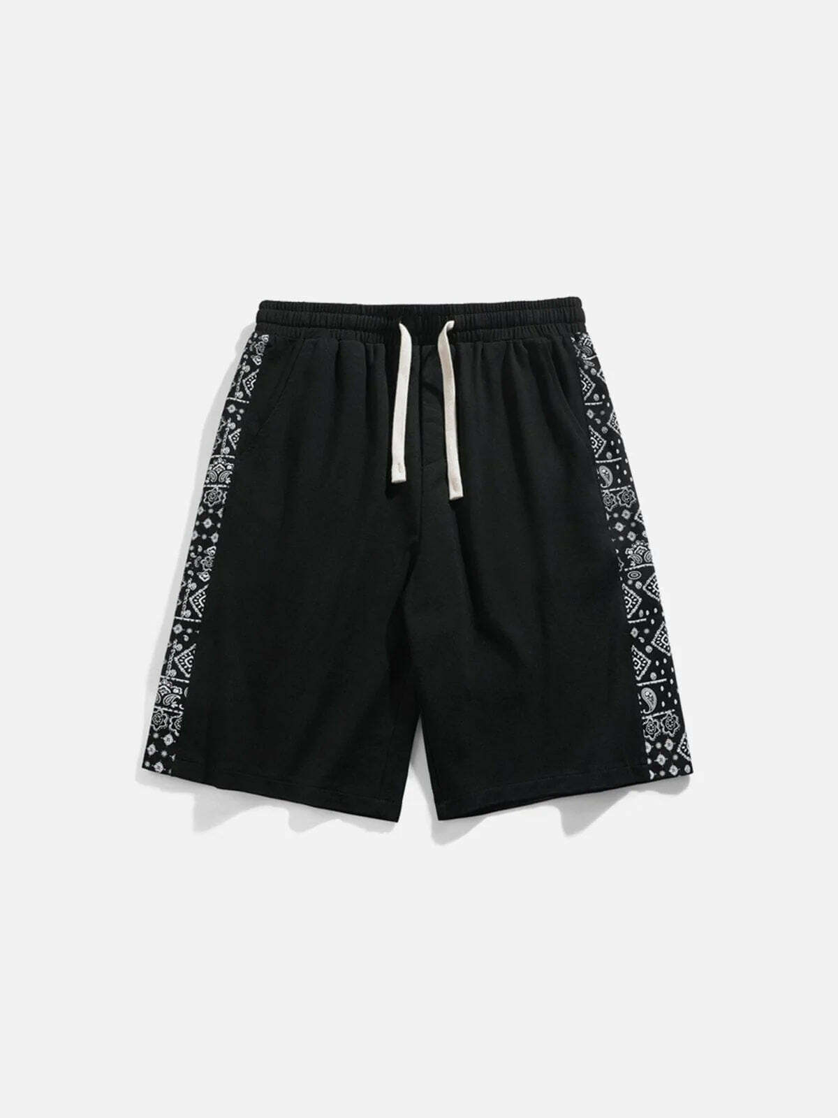 bandana print drawstring shorts edgy streetwear essential 1677