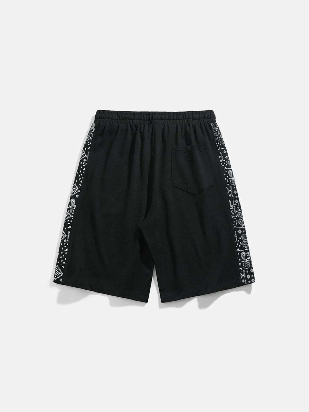 bandana print drawstring shorts edgy streetwear essential 5086