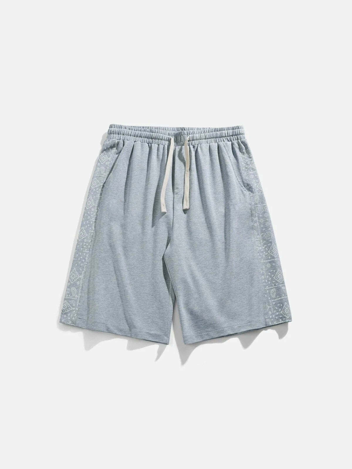 bandana print drawstring shorts edgy streetwear essential 5300