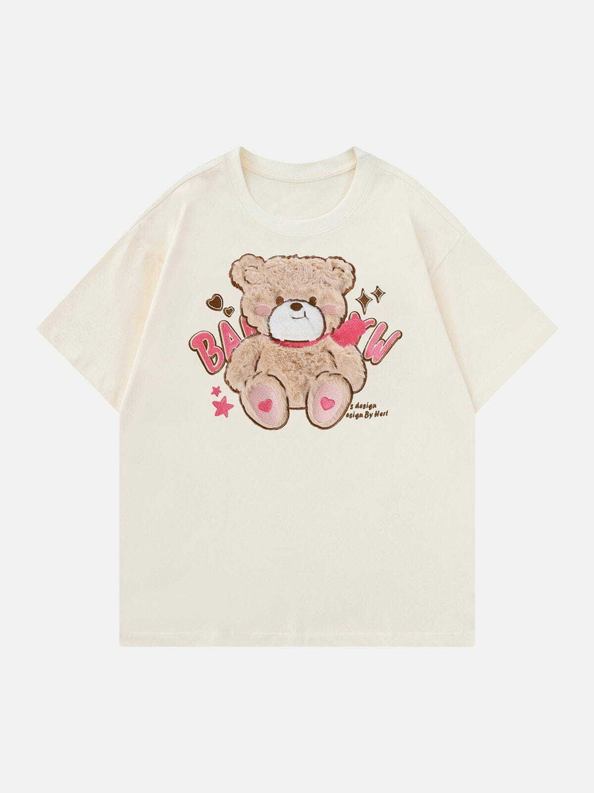 bear embroidery tee quirky & vibrant streetwear 4639