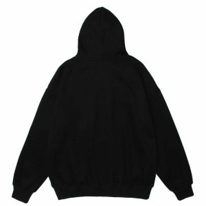 bear letter print hoodie edgy & vibrant streetwear 3039