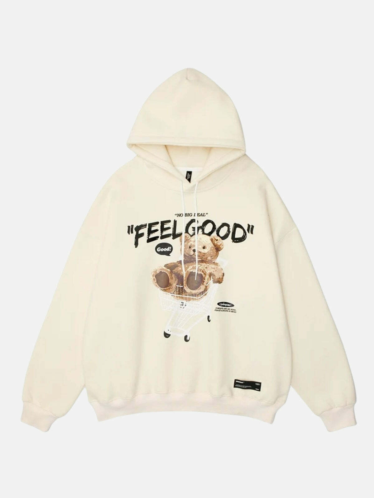 bear print hoodie quirky & vibrant streetwear 8173