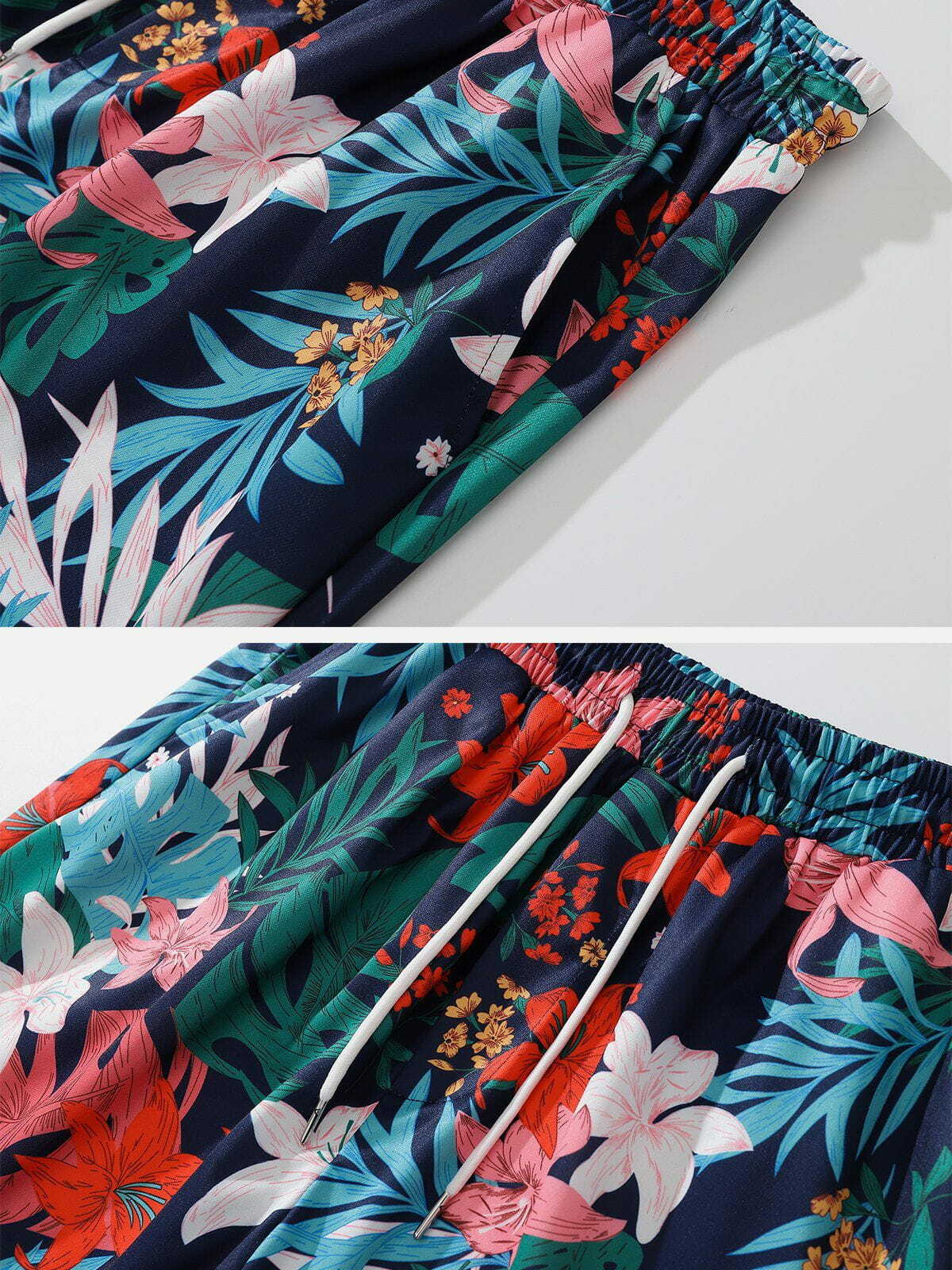 botanical print shorts vibrant natureinspired streetwear 4374