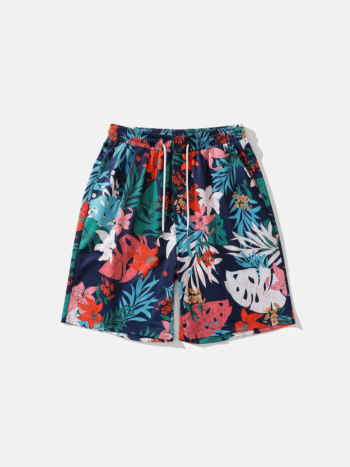 botanical print shorts vibrant natureinspired streetwear 8165