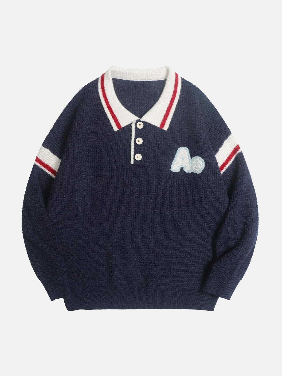 boutique vintage polo sweater retro cool & urban style 5547
