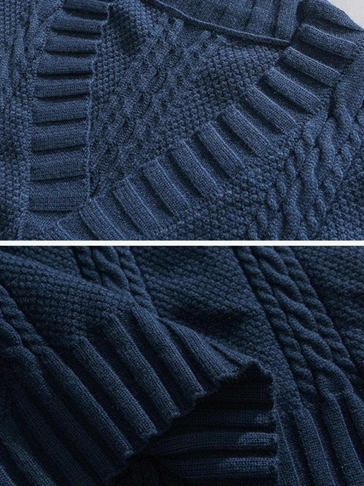 braided knit sweater vest edgy y2k fashion essential 5258