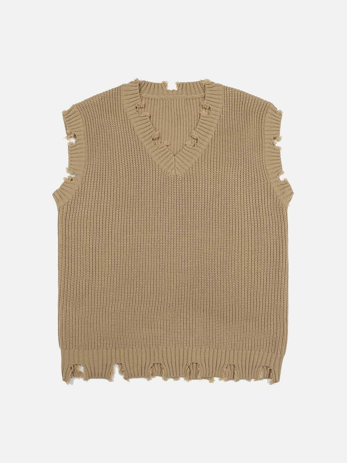 breakaway solid color sweater vest edgy y2k streetwear icon 1009
