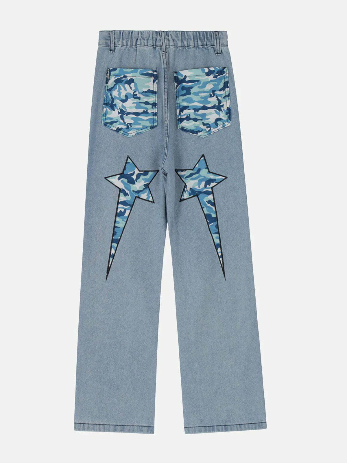 camo print elastic jeans edgy & versatile streetwear 4197