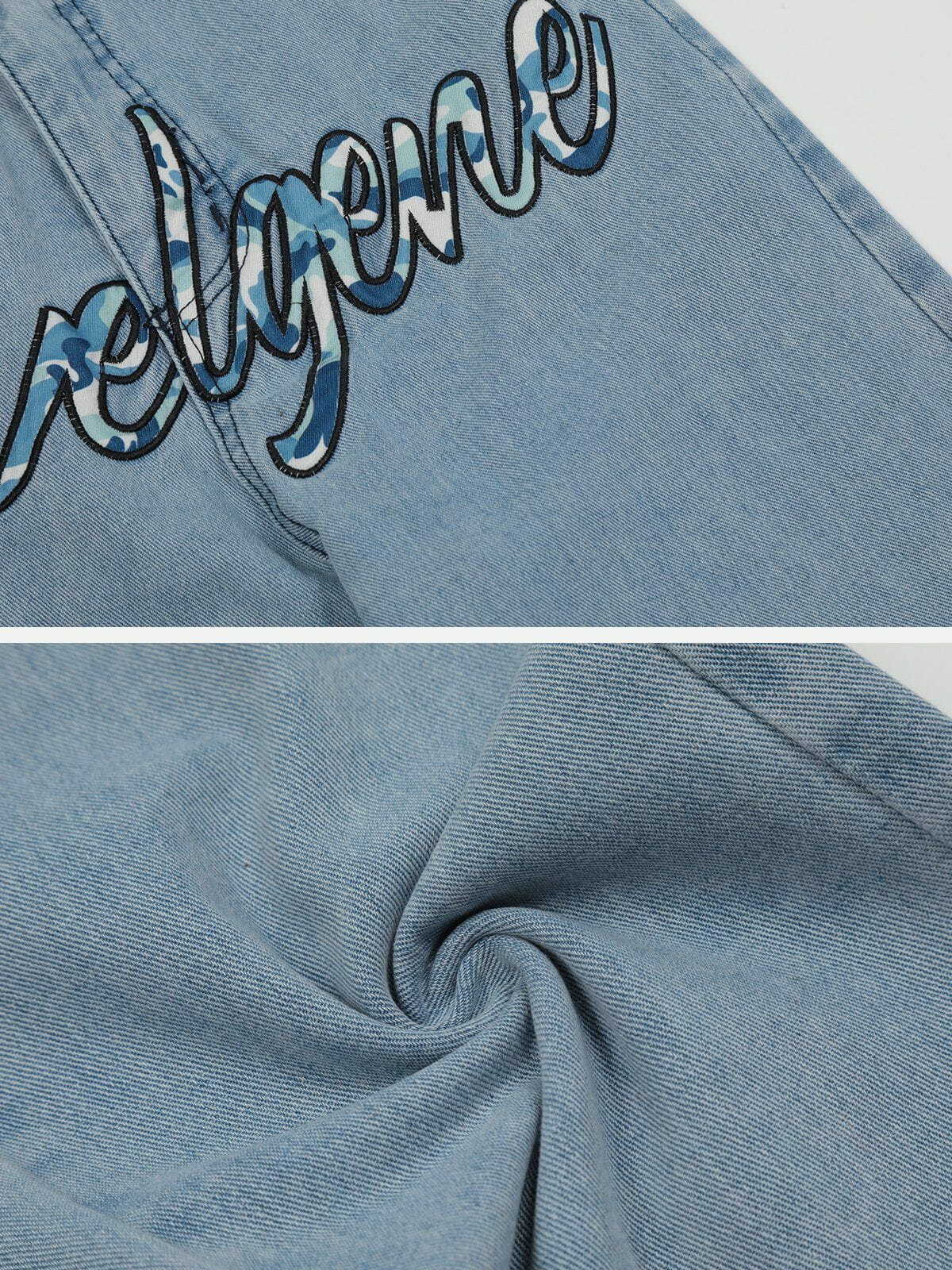 camo print elastic jeans edgy & versatile streetwear 6391