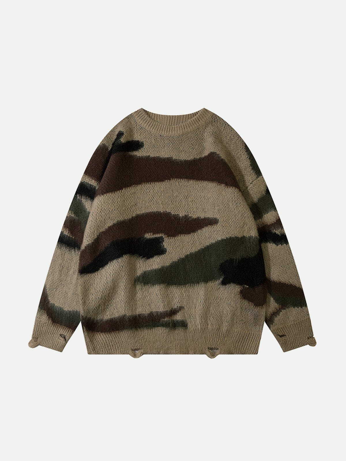 camouflage crewneck sweater urban camo streetwear 7268