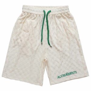 checkered drawstring shorts edgy & comfortable streetwear 4470