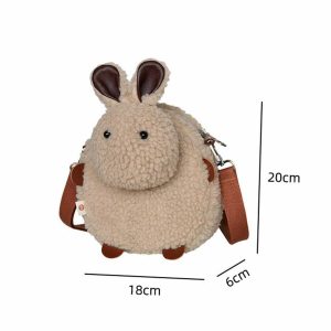 chic sherpa rabbit mini bag urban style accessory 4307