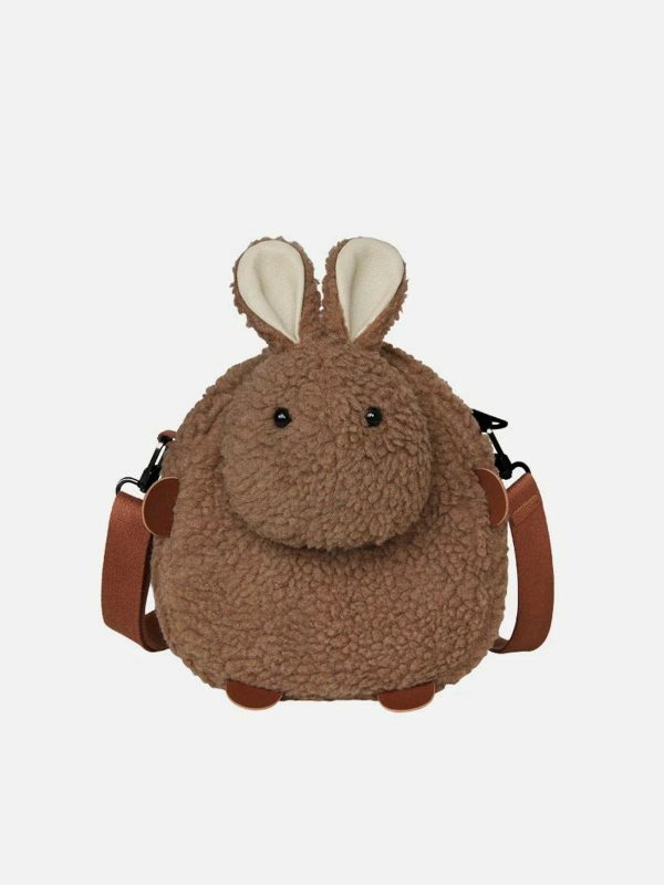 chic sherpa rabbit mini bag urban style accessory 6678