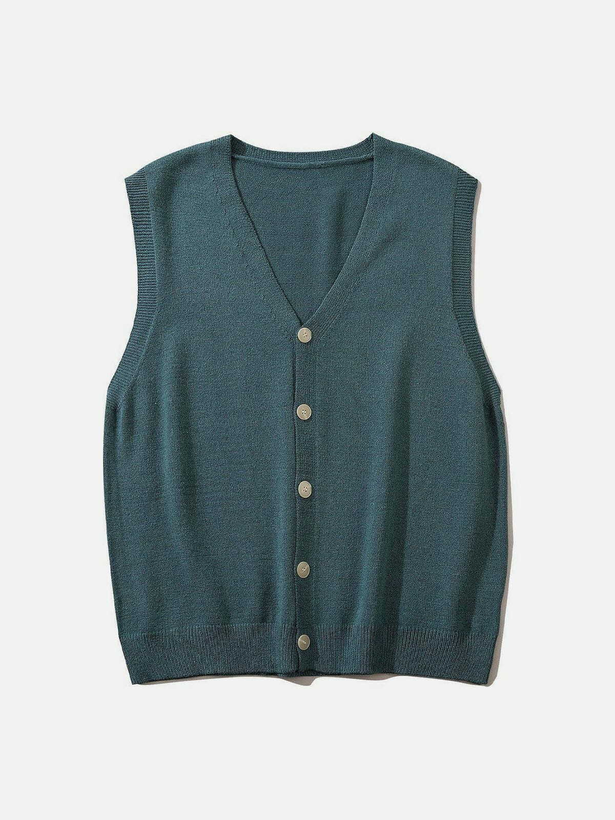 chic solid color sweater vest timeless style & urban comfort 3883