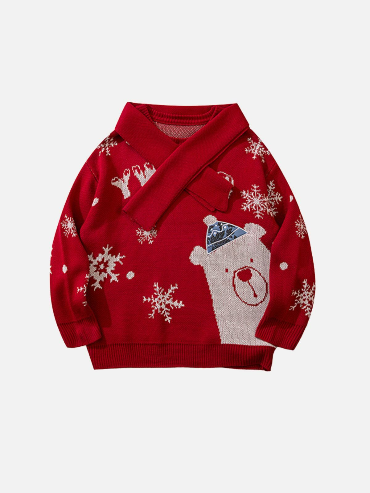 christmas bear knit sweater festive streetwear icon 1631