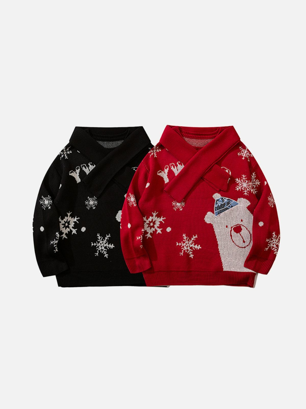 christmas bear knit sweater festive streetwear icon 5002
