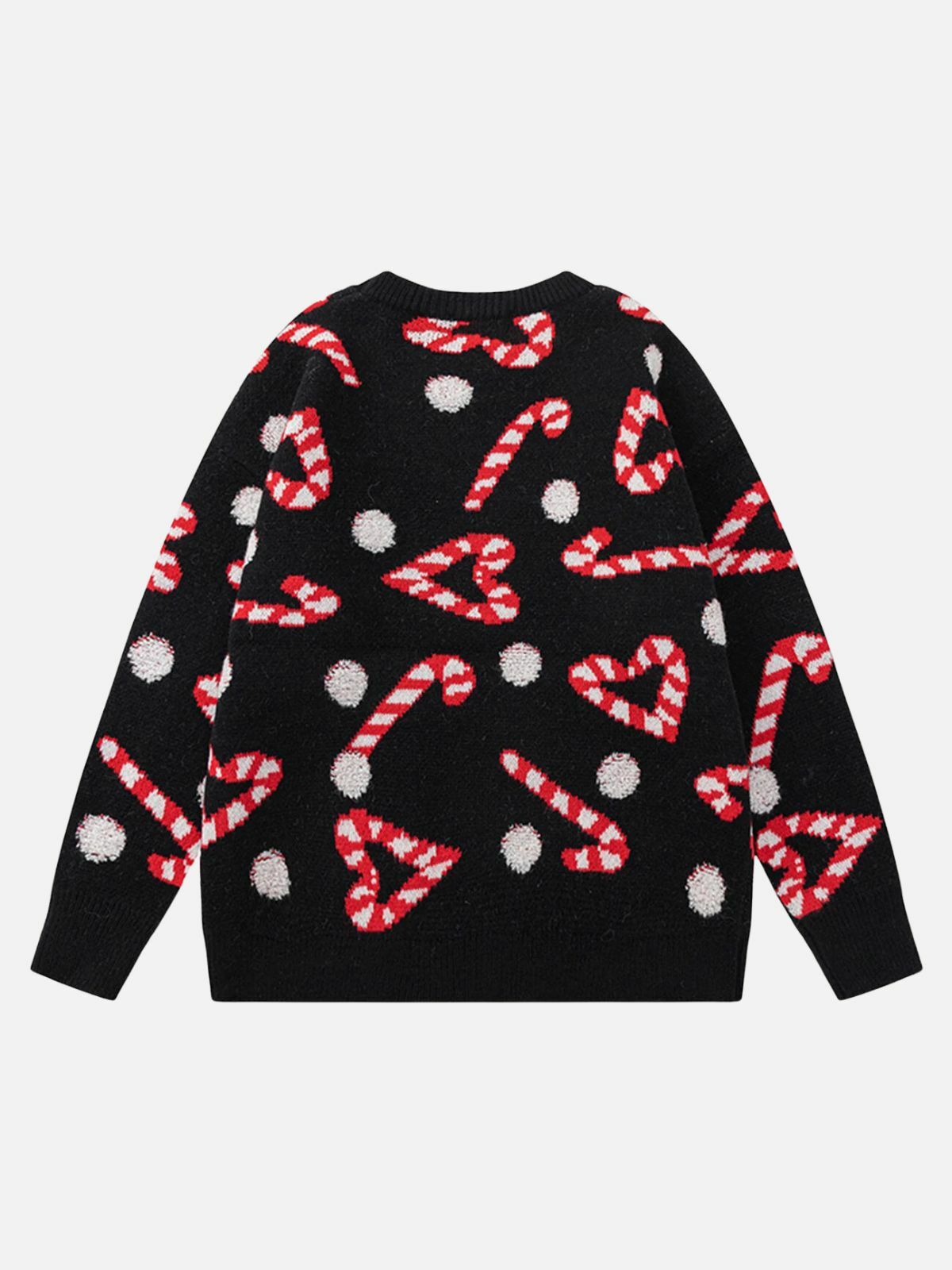 christmas candy print sweater quirky & vibrant y2k fashion 7918