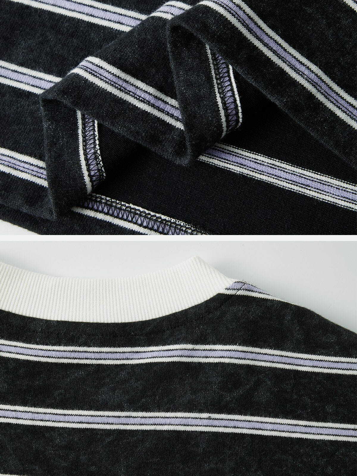 clashing stripe tee bold & edgy y2k streetwear 1784