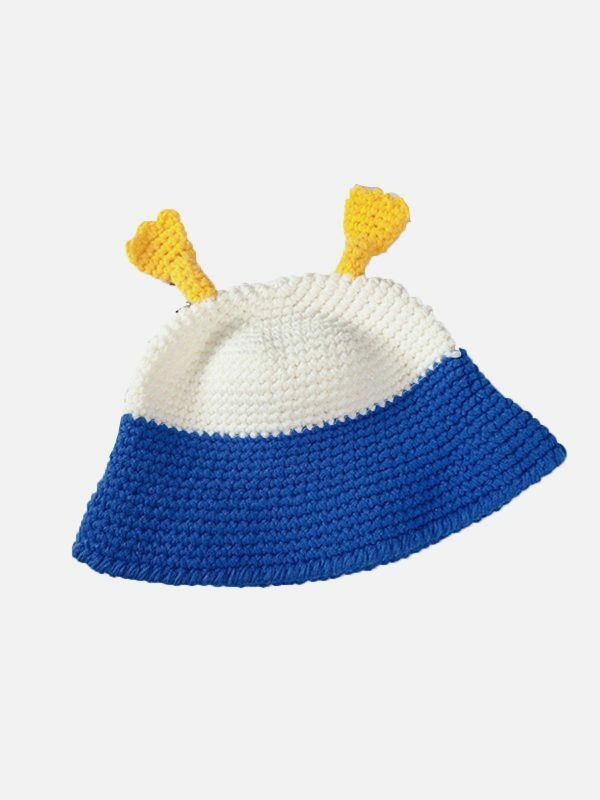 color block knitted hat edgy  retro streetwear accessory 3120