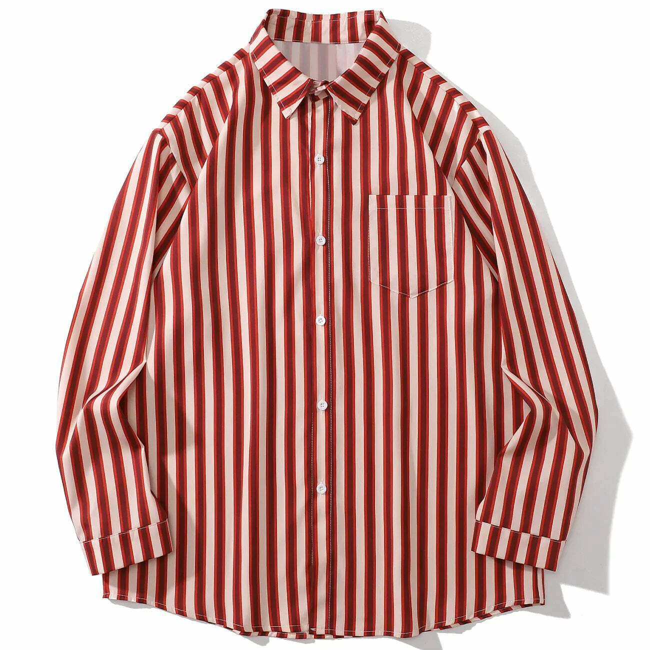 color block longsleeved shirt edgy vertical stripes trendsetter 7363