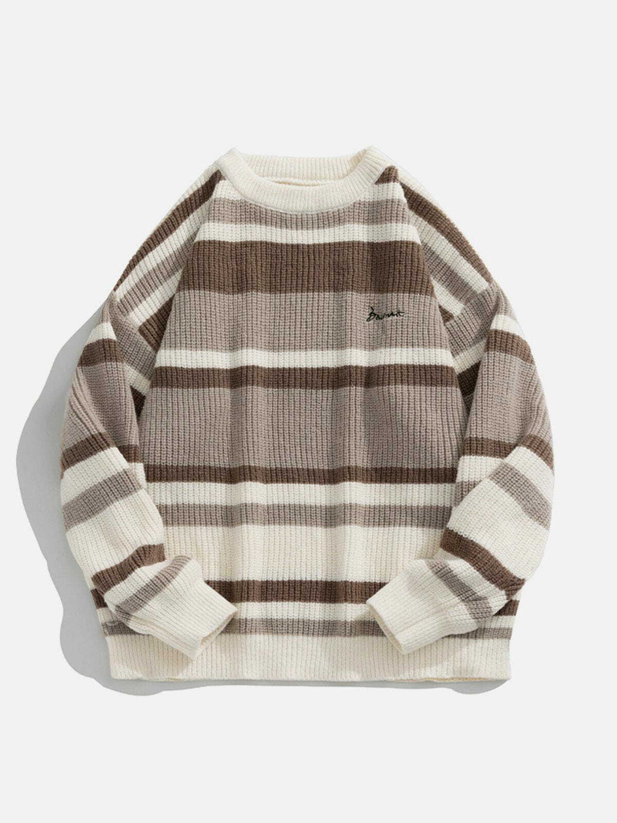 color block striped sweater edgy retro y2k fashion 1426