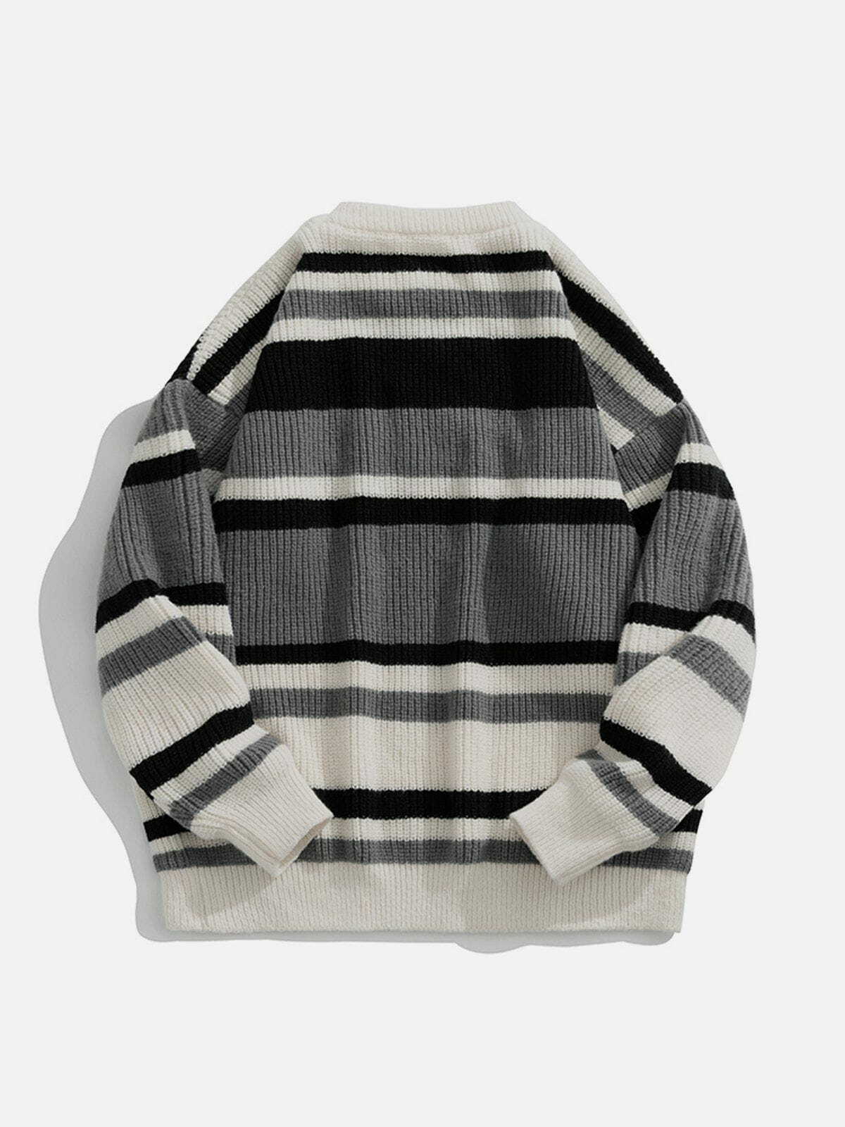 color block striped sweater edgy retro y2k fashion 2000