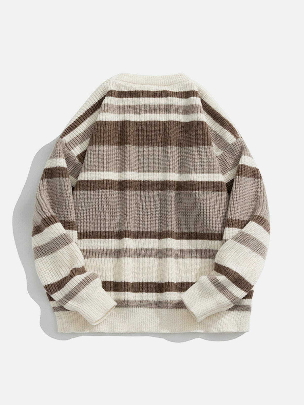 color block striped sweater edgy retro y2k fashion 5344