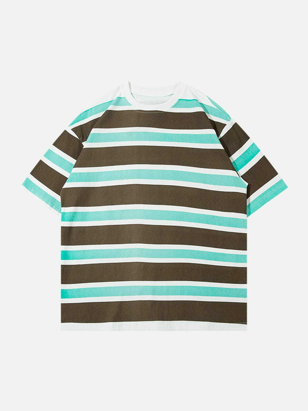 color clash stripes tee vibrant retro streetwear statement 3773