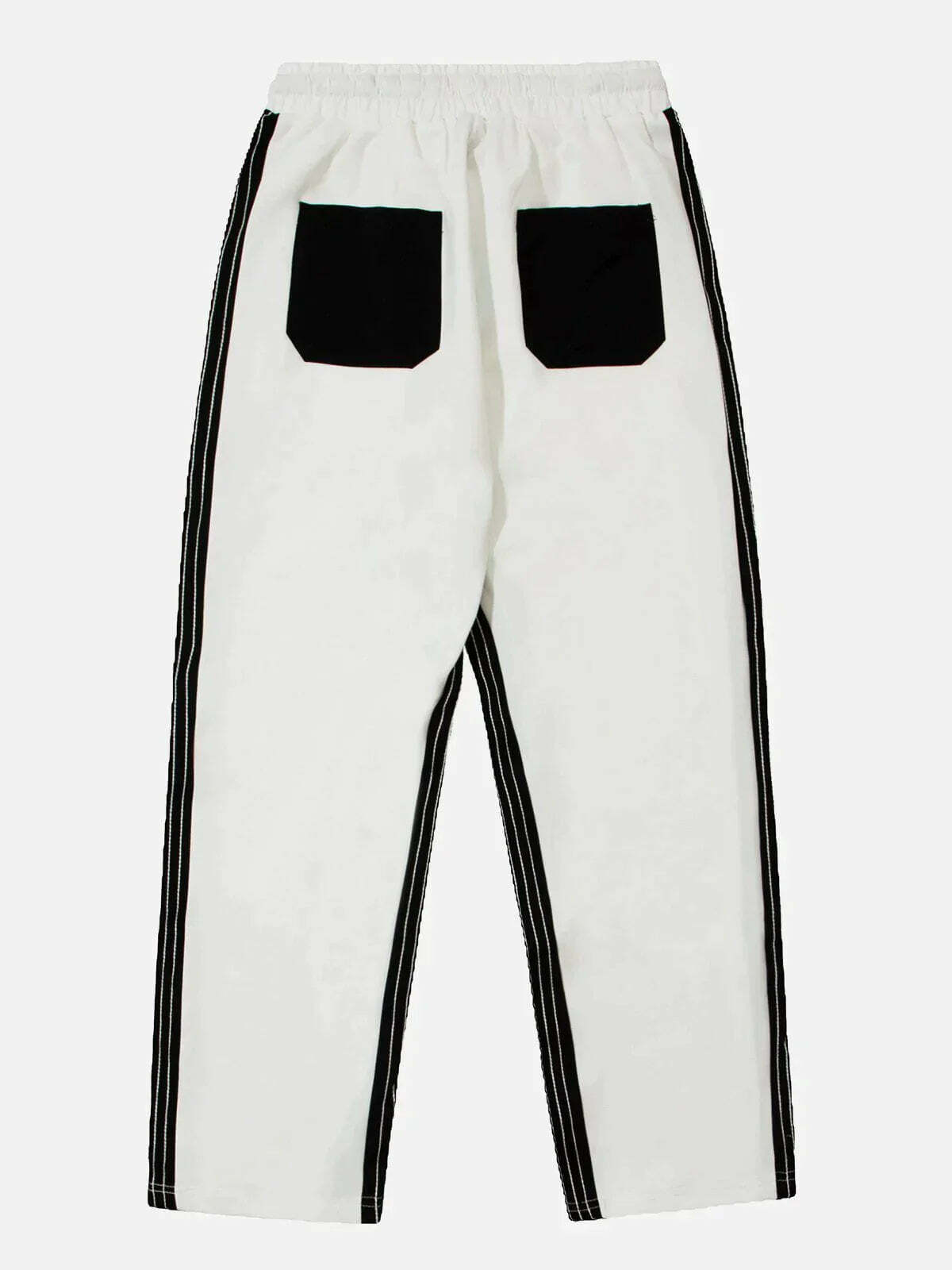 colorblock drawstring pants edgy streetwear essential 7051