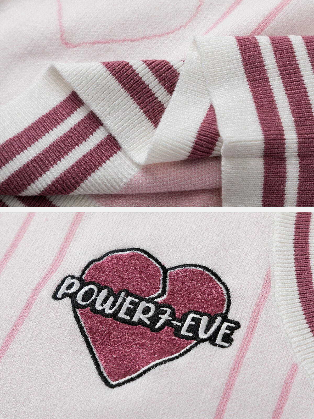 colorblock heart sweater vest edgy & vibrant streetwear 5638