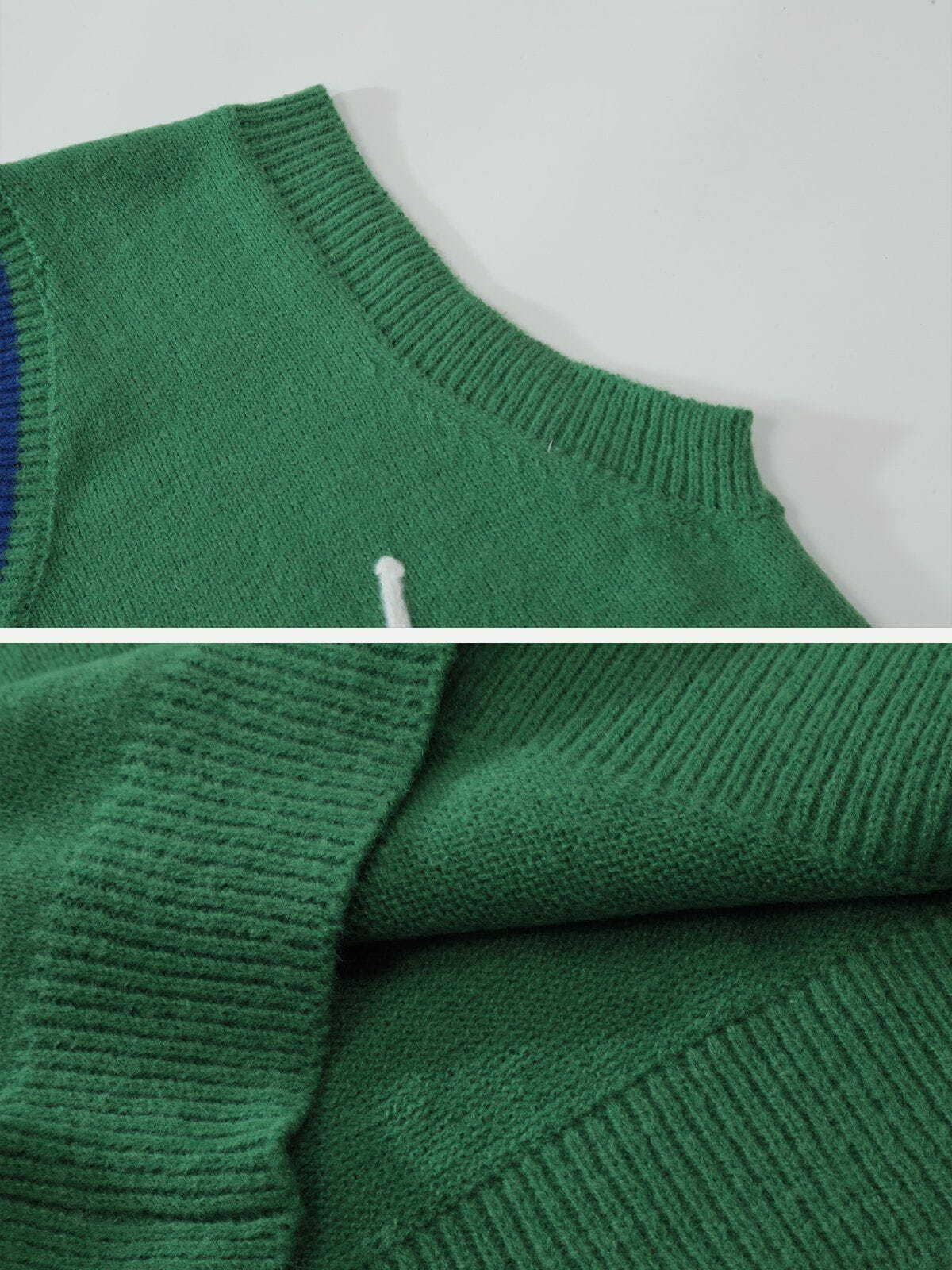 colorblock letter sweater vest edgy & vibrant streetwear 6880