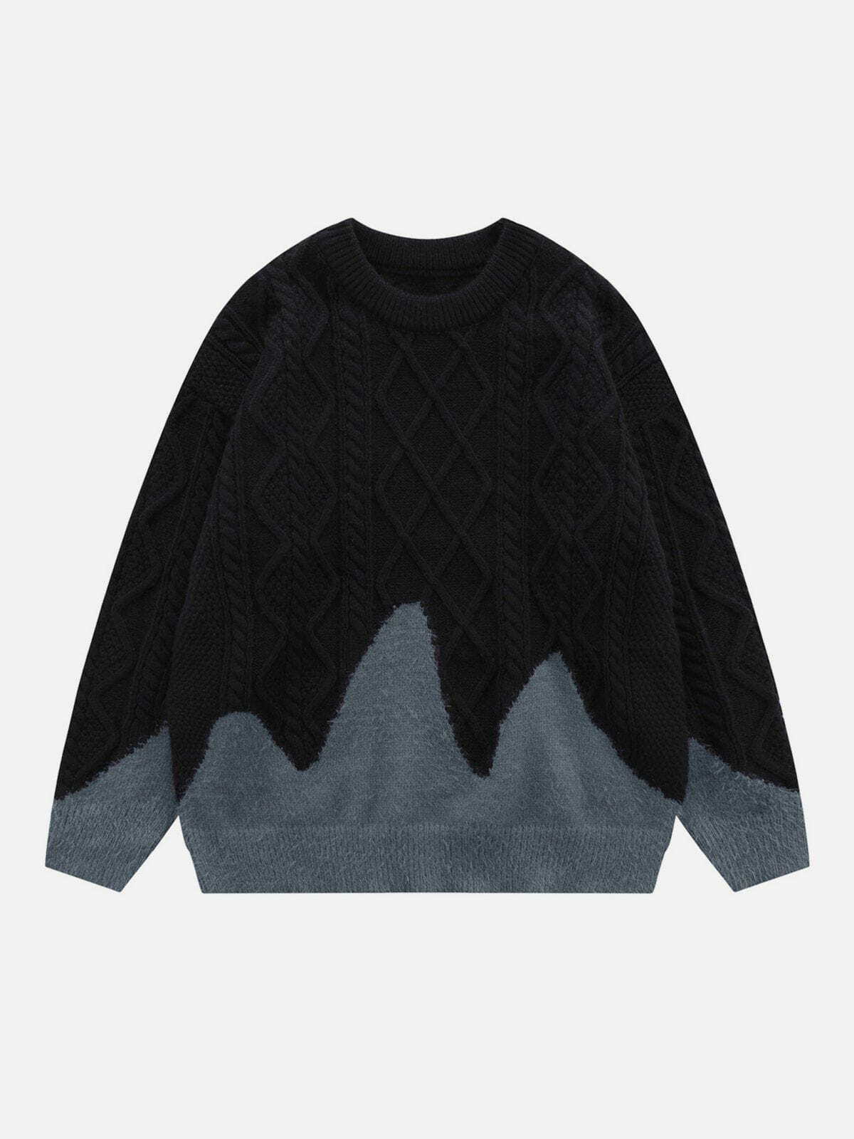 colorblock vintage sweater edgy y2k fashion icon 4948