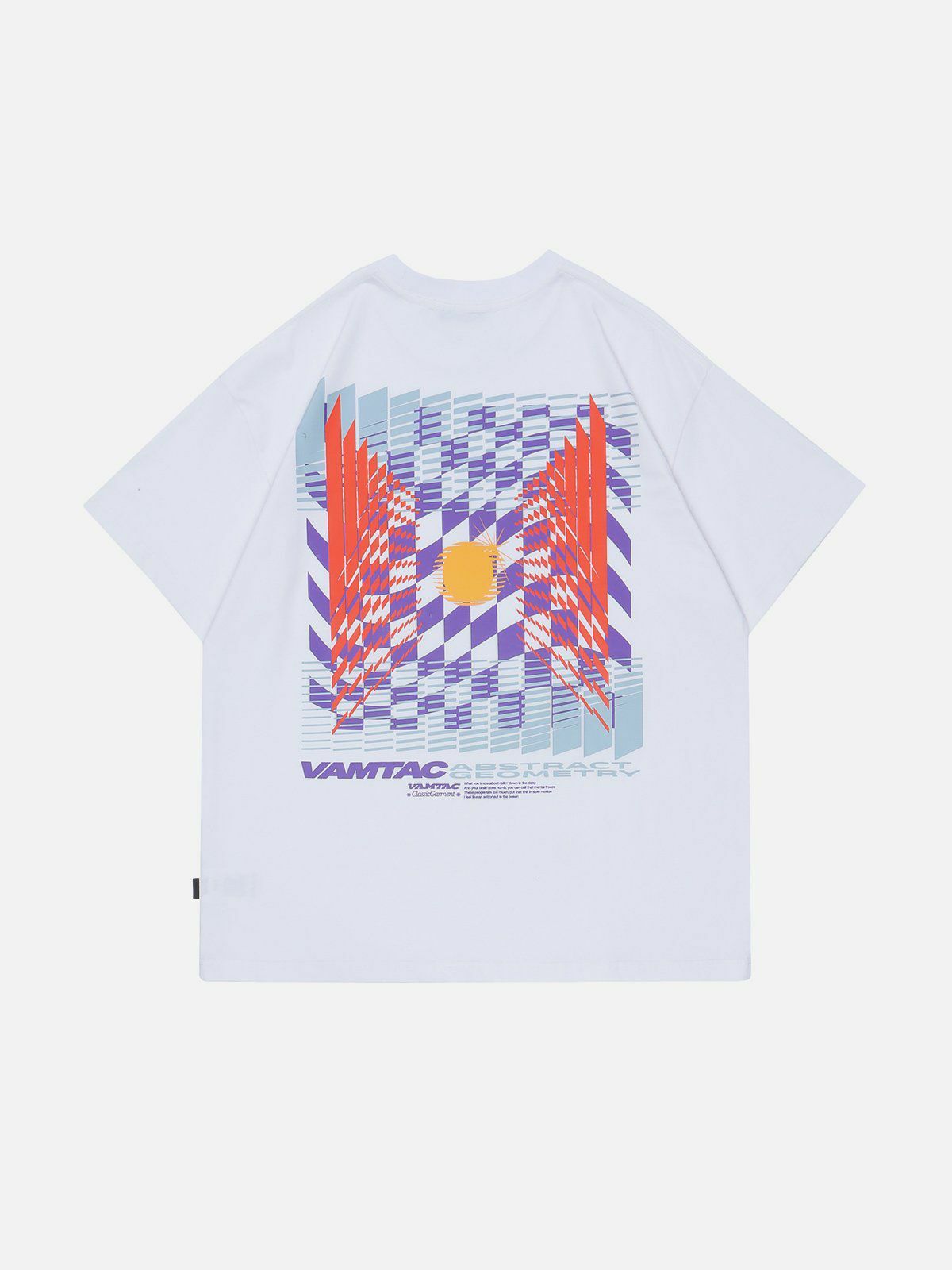 colorful checkerboard graphic tee vibrant & retro streetwear 3614