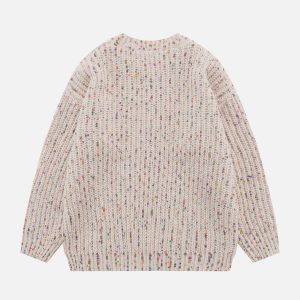 colorful dot sweater retro & vibrant streetwear 3097