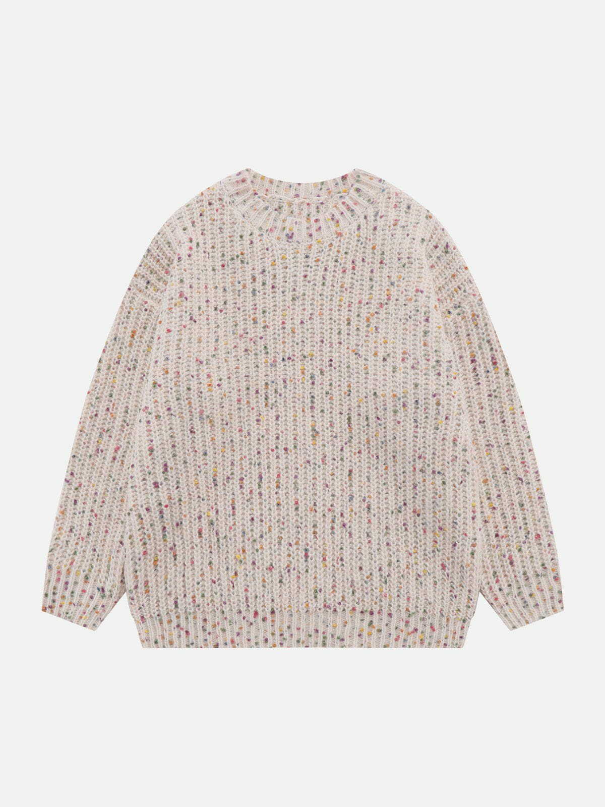 colorful dot sweater retro & vibrant streetwear 5543