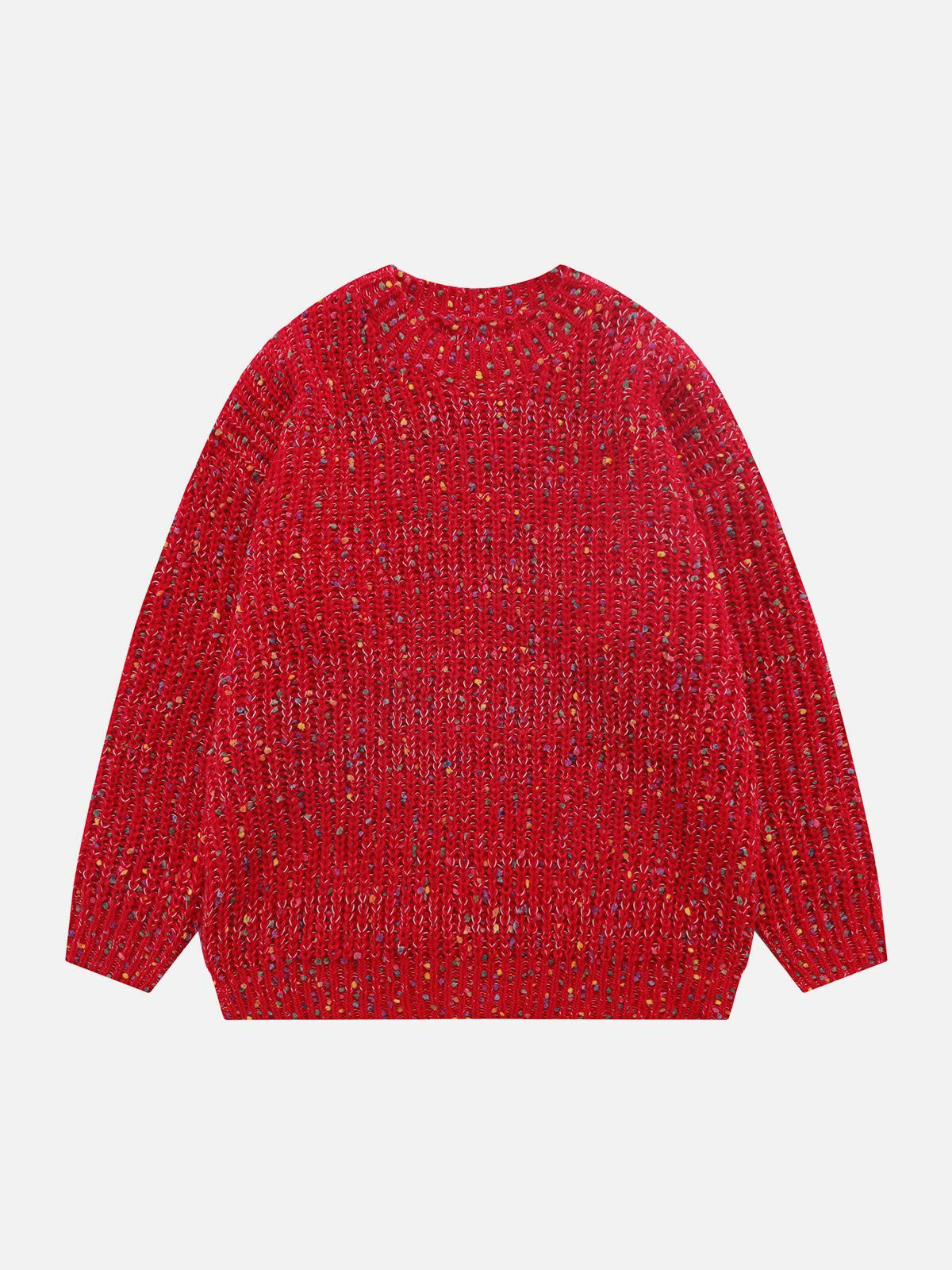 colorful dot sweater retro & vibrant streetwear 6031