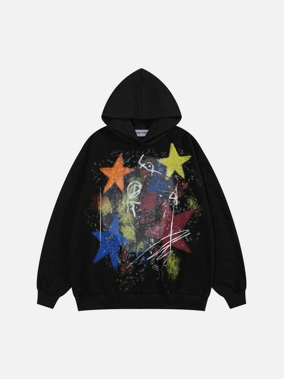 colorful graffiti print hoodie vibrant y2k streetwear 8796