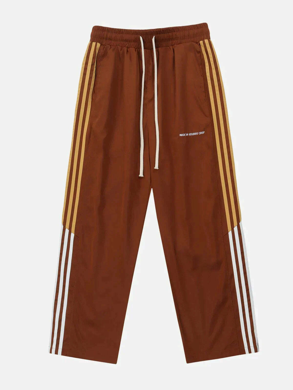 colorful stripe print sweatpants vibrant y2k streetwear 5634