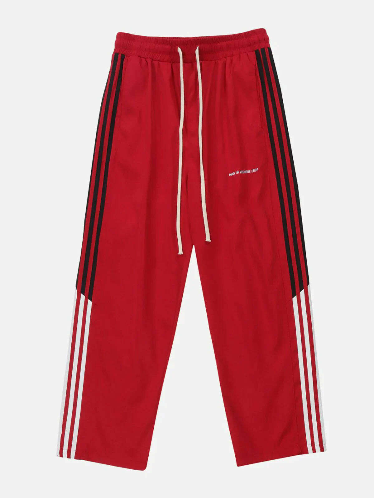 colorful stripe print sweatpants vibrant y2k streetwear 7833