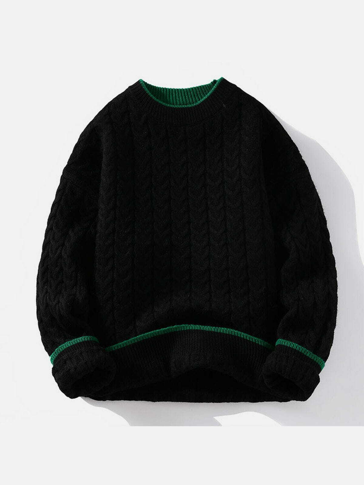 colorful twist patchwork sweater retro streetwear icon 6786