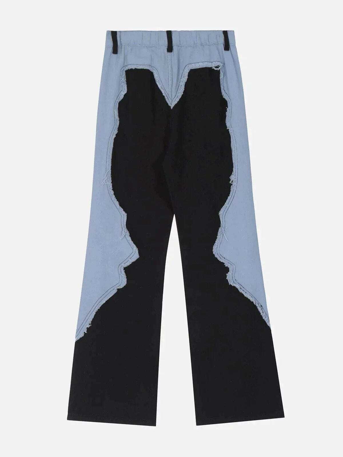 contrast stitching denim edgy y2k streetwear 6569