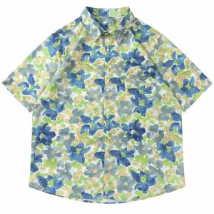 contrasting floral print shirt vibrant y2k fashion choice 4919