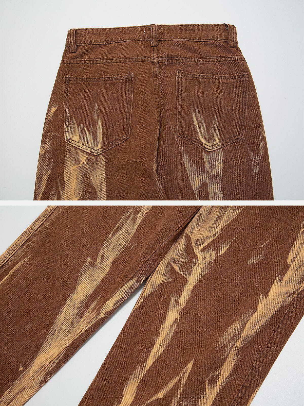 contrasting tiedye pants edgy & vibrant y2k streetwear 4048
