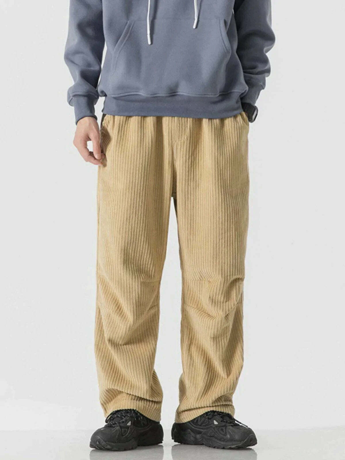 corduroy straight pants solid & stylish streetwear 1408