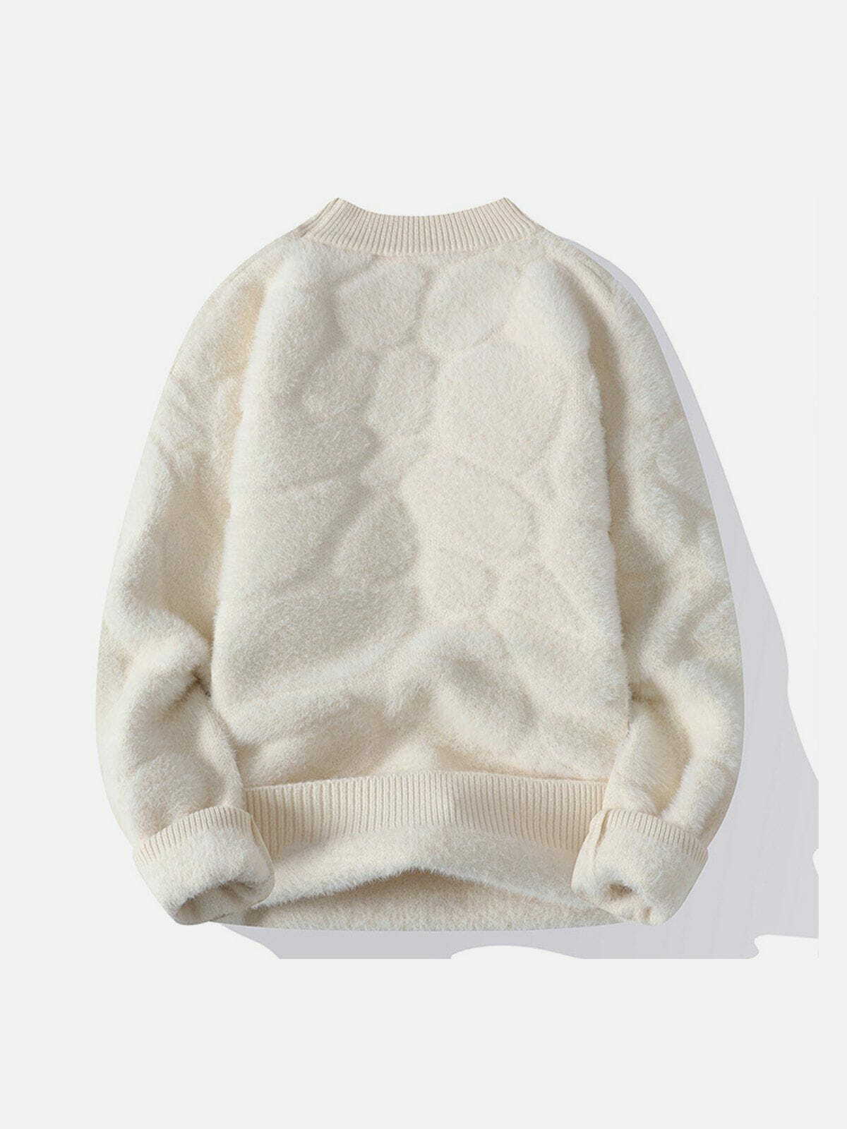 cozy mink fleece solid sweater y2k luxe comfort 2023