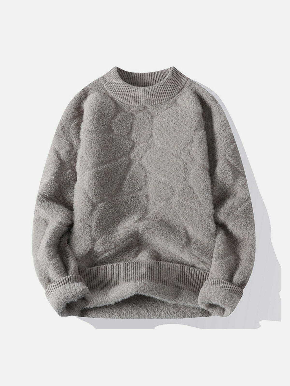 cozy mink fleece solid sweater y2k luxe comfort 8692