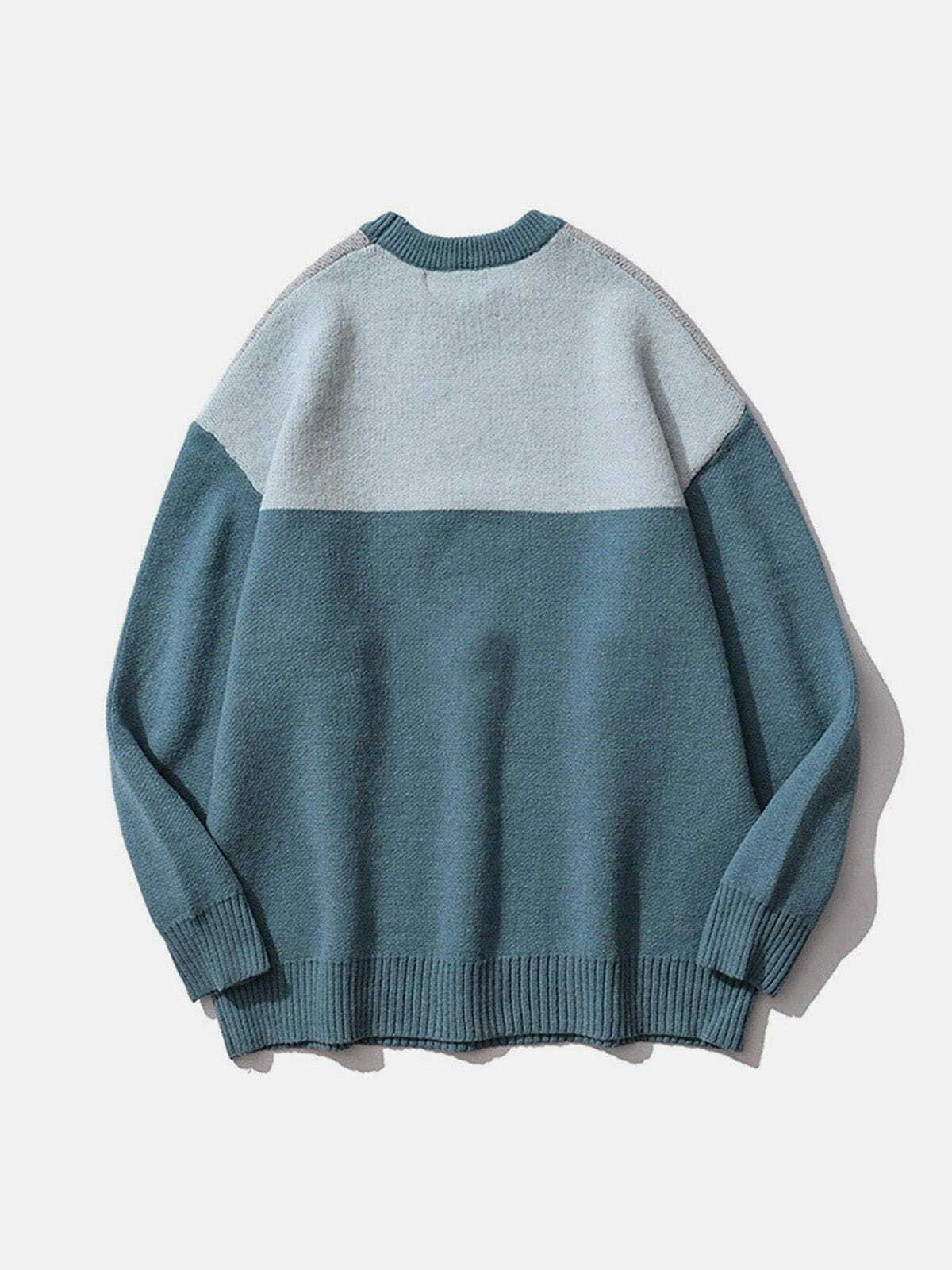 cozy rabbit print sweater quirky & comfortable y2k fashion 5454