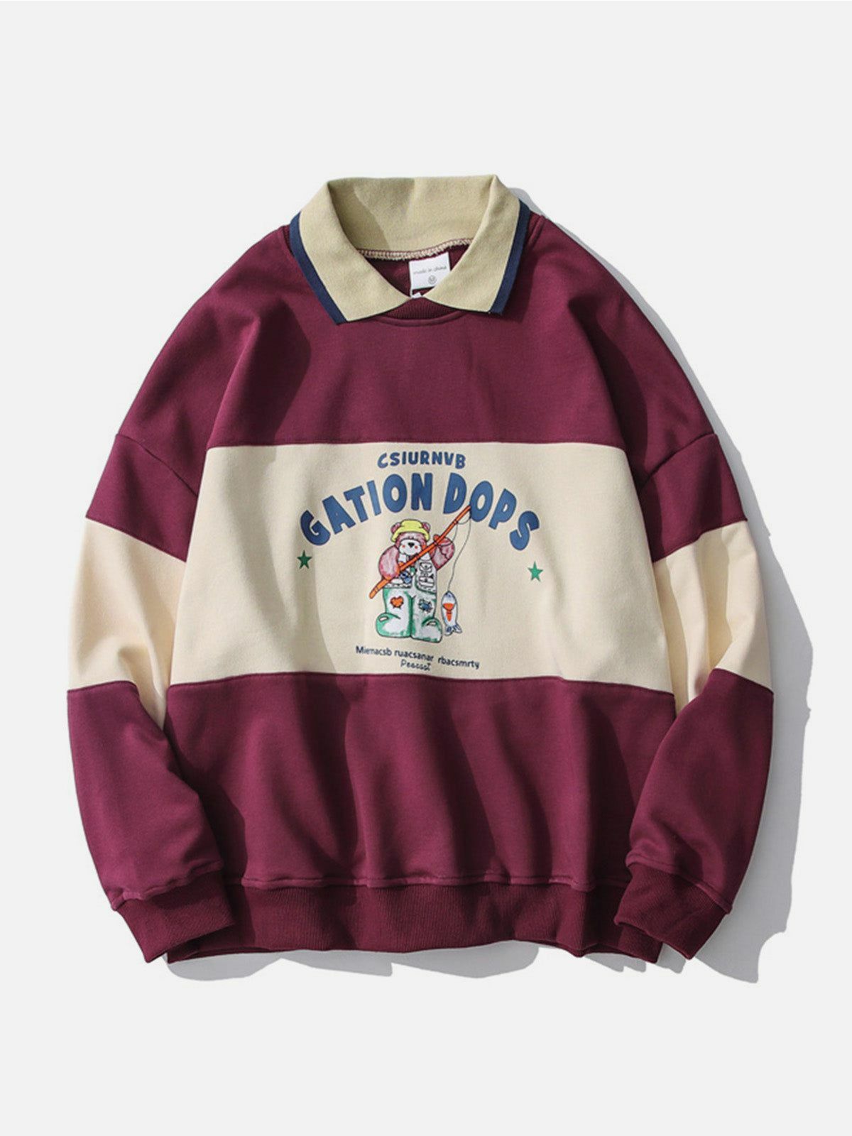cozy vintage bear sweatshirt quirky & nostalgic y2k fashion 3186